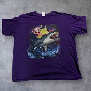 Sponge Bob and Patrick Space Shark Graphic T-Shirt